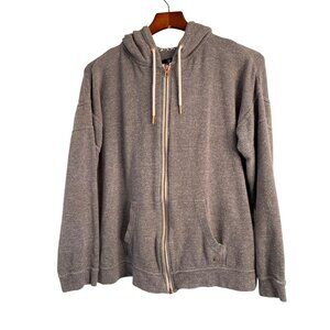 Volcom  Womens Gray Heather Full Zip Hoodie W/ Copper Accents Size L 8926